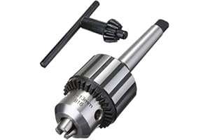 HUNTERBEE Super Heavy Duty MT2 Drill Chuck-13mm Capacity with Chuck Key, Drill Press Chuck Adapter Converter-Morse Taper Arbor