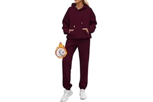 Dasfsagh Chandal Mujer Completo Invierno Fleece Polar CháNdal Completo 2 Piezas Suave Y CóModo Sudadera Con Capucha Y PantalóN Original Conjuntos Deportivos Fitness Jogging Ropa Deportiva Sweatshirt