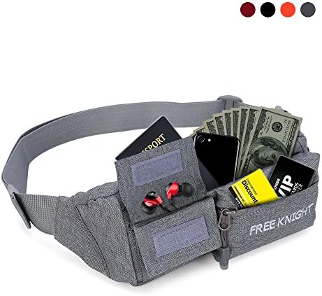 Fvino Waist Bag Pack Slim Water Resistant Fanny Pack Travel Bum Bag, Running Belt for Traveling Cycling Hiking Camping,belt bag