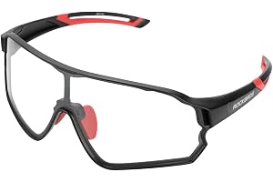Occhiali Da Ciclismo ROCKBROS Fotocromatici – Uomo, Rosso/Nero, Nuovi - Foto 2