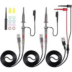 Proster 100MHz Sonda de Osciloscopio Probador de TensiónPinzas Cocodrilo Cables Con Sondas de Prueba de BCN a Minigrapas Universal Sondas para Osciloscopio Rigol Atten Owon Siglent