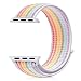 Produktbild F-FISH für Apple Watch Armband 38MM, Nylon Soft Sport Farbe Band Armband Ersatz mit für Apple Watch Serie 1/2/3, Sport, Edition, Hermes, Nike (38MM, Regenbogen)