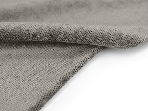 Hochwertige Kissenhülle mit samtig-weichem Chenille-Touch und dezentem Design – erhältlich in 14 modernen Farben und 3 verschiedenen Größen, 60×60 cm, silber - 8