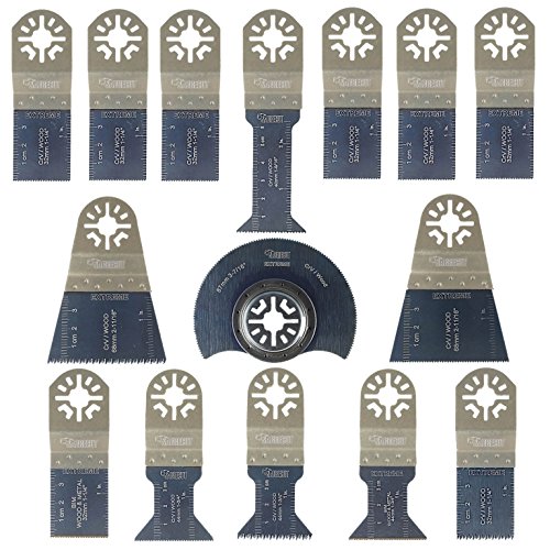 15 x SabreCut PRK15A Mix Lames pour Bosch, Draper Redline, Fein Multimaster, Makita, Milwaukee, Parkside, Ryobi, AEG, Alpha Tools, Batavia, Brico, Craftsmen Nextec, Einhell, Ergotools, Workzone, Hitachi Multitool Outil multifonctions oscillant Accessoires