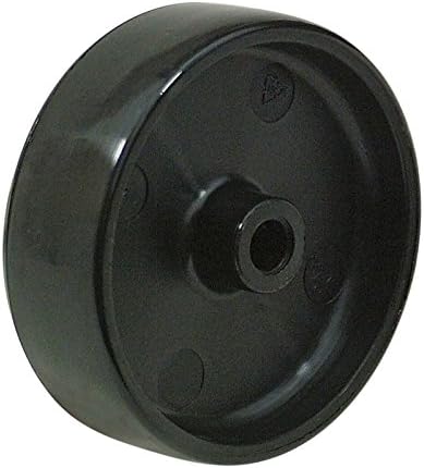 BIL BZA50WPL Series WPL Wheel, Polypropylene, 50 mm Diameter, 20 mm Tread, 22 mm Hub, 8 mm Bore, 50 kg Capacity, Black