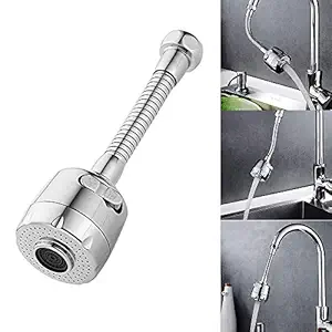 AC Flexible Water Saving Nozzle Faucet Sprayer Extender (6 inch, Silver),Kitchen tap Faucet,tap for Kitchen Sink,Water Faucet Kitchen tap,Faucet Flexible for Kitchen Sink.Turbo Flex 360