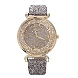 HWTOP Damen Armbanduhren|Analog Display Quarz Uhren |Analoge Quarz Quarzwerk Uhr |Classic Armbanduhr Mit Runde Zifferblatt |Armbanduhren Für Frauen Modeschmuck Geschenk (Grau)