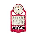 VfB Stuttgart Wanduhr / Kalender / Uhr Maße: ca. 27 x 50 x 1 cm magnetische Kalendertafel! GESCHENKIDEE