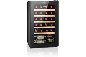 HAEGER Vinoteca Chateaux 24-24 Botellas, luz interior, 6º C - 20º C, Silenciosa, Panel de control táctil