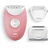 Braun Silk-épil 3 Depilatore Donna, Epilatore Elettrico Donna Donna con Luce SmartLight, Accessori Inclusi, Delicato ed Effic