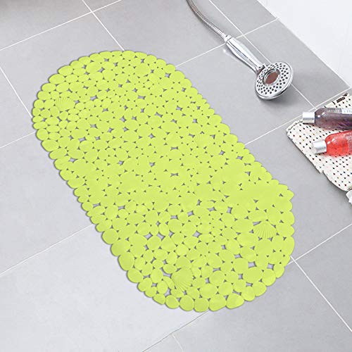 Preisvergleich Produktbild XQY Einfarbige PVC-Badezimmermatte, Badezimmerduschematte, Saugnapfmatte, Badewannenmatte,Grün,69x35cm