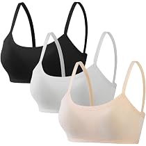 Lot De 4 Soutiens-Gorge De Sport Filles - Sans Armatures - Coton Doux - 7 à 14 Ans