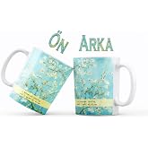 giftmoda Van Gogh Badem &Ccedil;i&ccedil;eği Tasarımlı Kupa Bardak