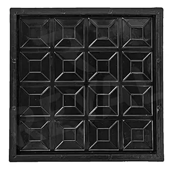 Reyal Black Plastic Chequered Mould Camera Paver Block Mould (Size : 12