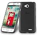 Produktbild LG L70 (1.SIM) Silikonhülle in SCHWARZ von Cadorabo - TPU Schutzhülle für LG L70 (1.SIM) Edelstahloptik gebürstet BRUSHED Design – Handyhülle Bumper Case Backcover in SCHWARZ