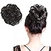 SODIAL(R) CURLY SCRUNCHIE HAIR EXTENSION PONYTAIL HAIR PIECE WRAP UPDO BUN - Black