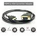 Produktbild HDMI zu VGA Kabel, goodlucking 6 ft/1,8 M HDMI Stecker zu VGA Stecker D-Sub 15 Pin M/M Stecker Kabel, HDMI auf VGA Einweg Übertragung (keine Signalwandlung Funktion)