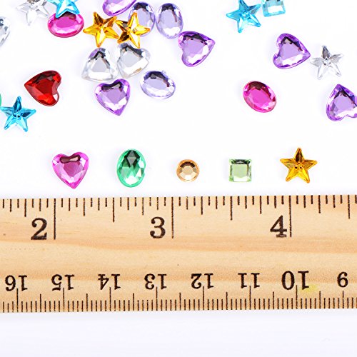 Outus 500 Stück 5 bis 8 mm Acryl Handwerk Schmuck Strass Edelstein Verzierung, Verschiedene Farben - 6