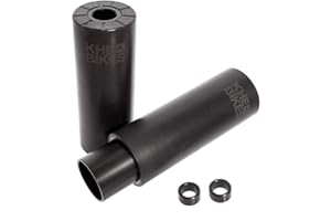 KHEBIKES KHE 2ND PRO BMX Pegs CrMo Core with Nylon Fibreglass for 10 mm + 14 mm Black Pair - W106