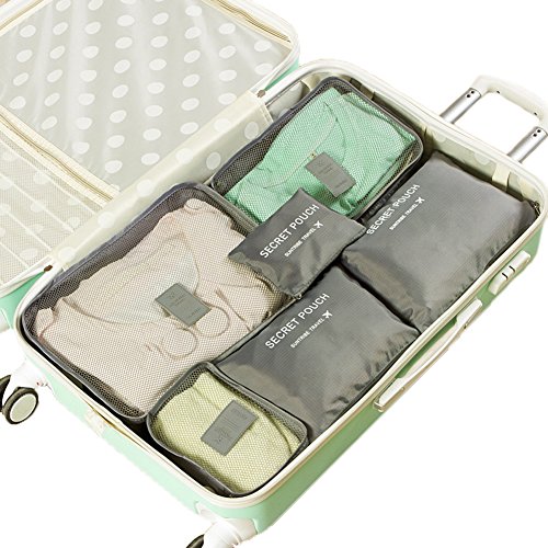 Maletas Interior IHRKleid® Juego de 6 Bolsas Casa & de Viaje Bolsa (Gris)