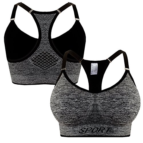 Libella Damen Bügelloser Sport-BH mit verstellbaren Trägern Gepolsterte Cups entfernbar 3714 - 3