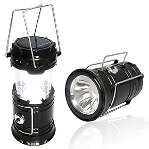 COOZICO Solar Emergency Light Lantern + USB Mobile Charging+Torch Point, 2 Power Source Solar, Lithium Battery, Travel Camping Lantern (pcs 1)