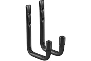 Maclean Soportes de Pared | para Neumáticos, Ruedas, Escaleras, Bici | Construcción de Acero Revestimiento de Caucho | Máx. 22 kg | Ahorrao de Espacio (Altura 12,5 cm, Longitud 8 cm)