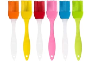 ZIRANEE Pinceau Patisserie,6 PCS Brosse à Pâtisserie Pinceau de Cuisine en Silicone Ensemble de Brosses de Cuisson Outil de Cuisson pour Griller Pâtisserie Cuisson Barbecue BBQ