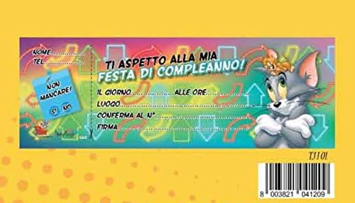 Booklet Carnet 20 invitations Birthday Tom and Jerry