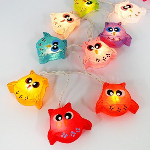 3 Meters 20 Lights Color Owl Baby Eye Night Light Children Christmas Lantern Creative DIY Pure Hand String Lights Fairy Lights UK Plug INDOOR Use Only