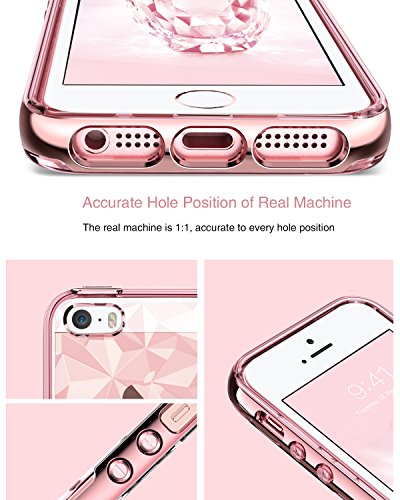 Funda iPhone SE Funda iPhone 5 Funda iPhone 5S BENTOBEN Carcasa Case Cover con TPU Suave y Anti-rasgu os Transparente 3D Modelo Geom trico de Diamante con Textura Funda para iPhone 5 5S SE Rosa Oro reviews Funda iPhone SE Funda iPhone 5 Funda iPhone 5S BENTOBEN Carcasa Case Cover con TPU Suave y Anti-rasgu os Transparente 3D Modelo Geom trico de Diamante con Textura Funda para iPhone 5 5S SE Rosa Oro