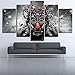 Produktbild CQMEI Leinwand Gedruckt Vlies,Leinwandbild Poster Rock Musikinstrument Dj Console Guitar Art 5 Panel Wandbild Home Art Deco Bild Modular