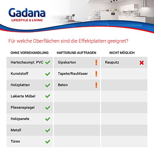 [70201030] Gadana Motiv, Dekorplatte, Optik: Klavierlack creme Effektplatte / reflektierend, Größe 650 x 1000 mm, Reliefhöhe: 1.2 mm - 6