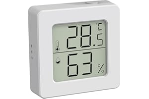 ENOPYO Mini Digital Hygrometer Raumthermometer, Luftfeuchtigkeitsmesser innen für Babyzimmer, Kinderzimmer, Gewächshaus, Garten, Reptilientank (1er Pack weiß)
