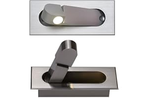 SHXITAYNB Liseuse LED Tete De Lit avec, Applique Murale Décorative Encastrée, Orientable À 360 °, Pliable À 90 °, 3W Neutre 4000K/Blanc Chaud 300OK,Argent,3W3000K