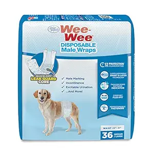 Wee-Wee Disposable Male Dog Wraps