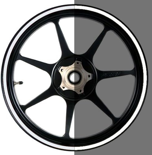 Reflective White 16 to 19 inch Reflective Motorcycle, Scooter, Car &amp; Truck Wheel Rim Stripes 1/4 inch or 6.5mm wide