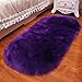 Produktbild RX-21 Luxus Oval Geformt Faux Pelz Flauschige Schaffell Teppich Zottelig Zuhause Schlafzimmer Area Rug,Purple,3.3'x6.7'/100x200cm
