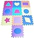 TLCmat® Soft Foam Play Mat Puzzle Jigsaw With Geometric Shape and Colour Pop-Out