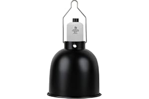 REPTI HOME E27 Luminaire Dôme Aluminium 100W pour Reptiles, Convient aux Lampes Chauffantes pour Tortues, aux Lampes UVA UVB, Lampes Infrarouges, Lampes Céramiques