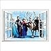 Produktbild XXL Sticker Eiskönigin Frozen Elsa Anna Olaf Fenster Quer