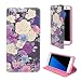 Produktbild SAMSUNG GALAXY S7 EDGE VIOLETT ROSA WEIßE ROSE VIELE BLUMEN GEDRUCKTES DESIGN STIL PU LEDER ETUI BUCH FLIP CASE COVER TASCHE VON GADGET BOXX