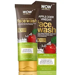 WOW Skin Science Apple Cider Vinegar Face Wash - No Parabens, Sulphate, Silicones & Color (100mL)