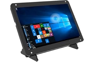 CUQI Monitor de Pantalla táctil de 7 Pulgadas, SVGA Wide, para Raspberry Pi, Pantalla IPS portátil 1024 * 600 Pantalla táctil HDMI con Estuche, para Consolas de Juegos/PC/cámara/Win OS