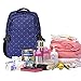 Baby Diaper Nappy Changing Bag Multifunctional Mummy Large Capacity Backpack Nursery Changing Bag Handbag Tote Travel Shoulder Backpack (Blue Polka Dot)