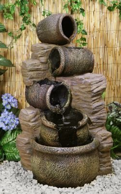 Gartenbrunnen Zimmerbrunnen Kaskadenbrunnen mit Ölkrügen