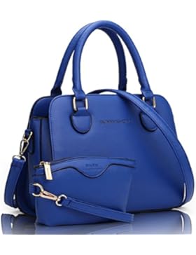 Oruil Mittelgroße Einkaufstasche mit Reißverschluss für Frauen PU Leder Schultertasche Handtasche mit abnehmbarer...