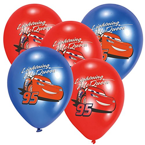 6 Rundballons Cars Ø 30cm + PORTOFREI mgl + Geschenkkartenset + Helium & Ballongas geeignet. High Quality Premium Ballons vom Luftballonprofi & deutschen Heliumballon Experten. Ideales Geschenk für Kinder und Ballon Deko zum Kindergeburtstag. - 2