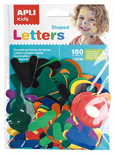 APLI Kids - Bolsa de gomets letras a-z adhesivo removible, 150 uds