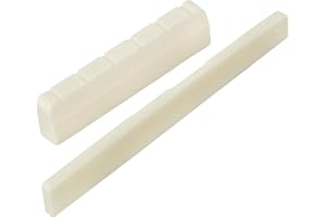 Yibuy Real Cattle Bone Classical Guitar 80mm Bridge Saddle & 50mm Nut White Set of 2